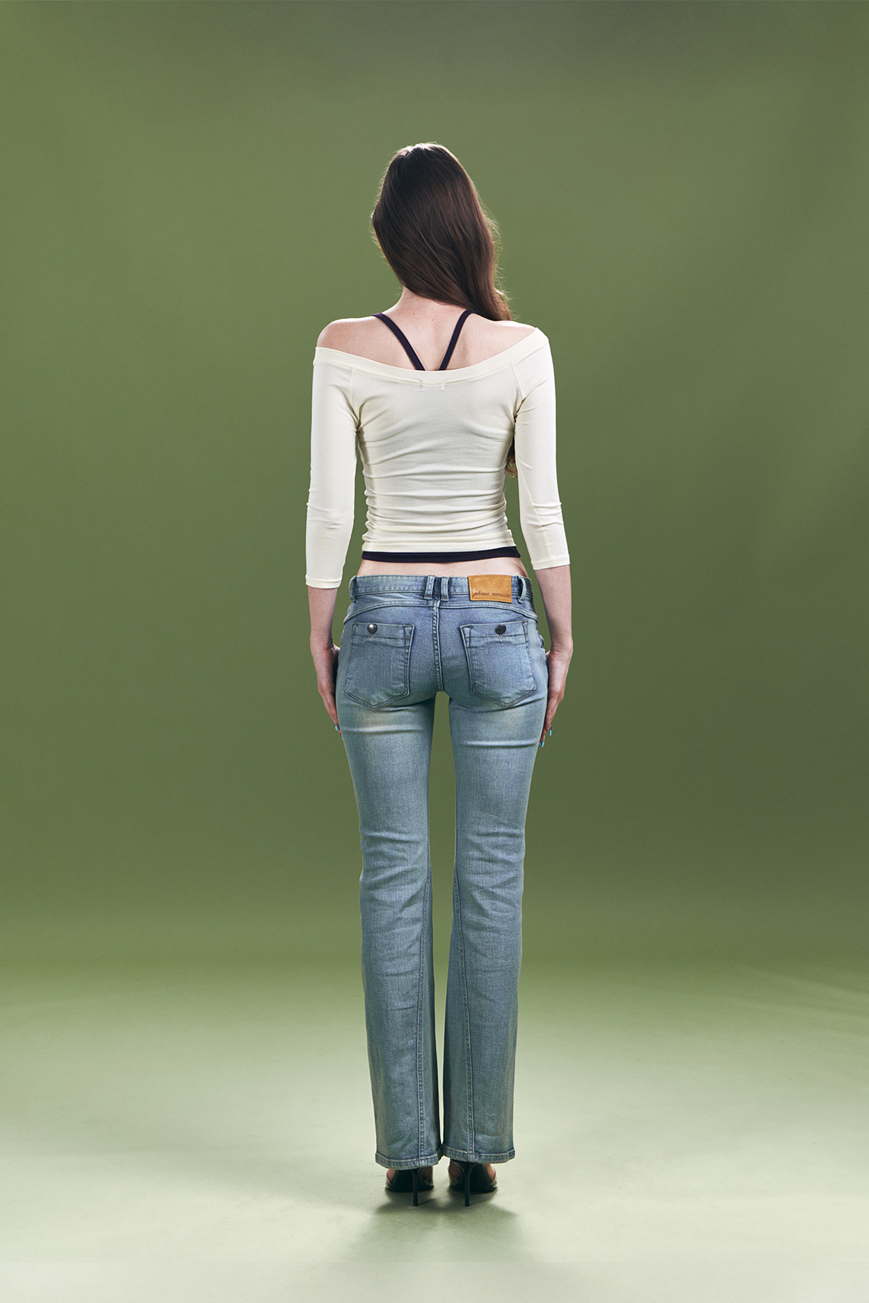 pleaseNOFOLLOW - Zed Off-Shoulder Long Sleeve Top (Lemon)