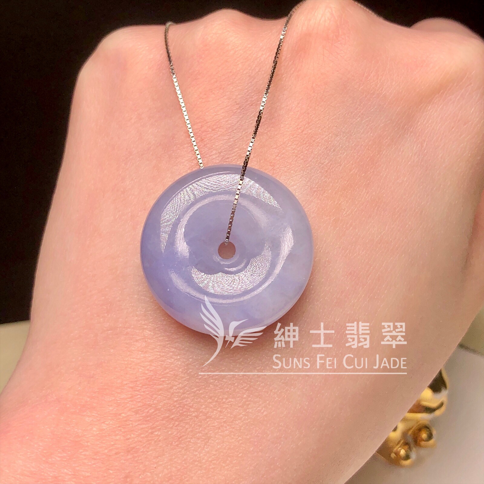 茄紫平安扣  B08730