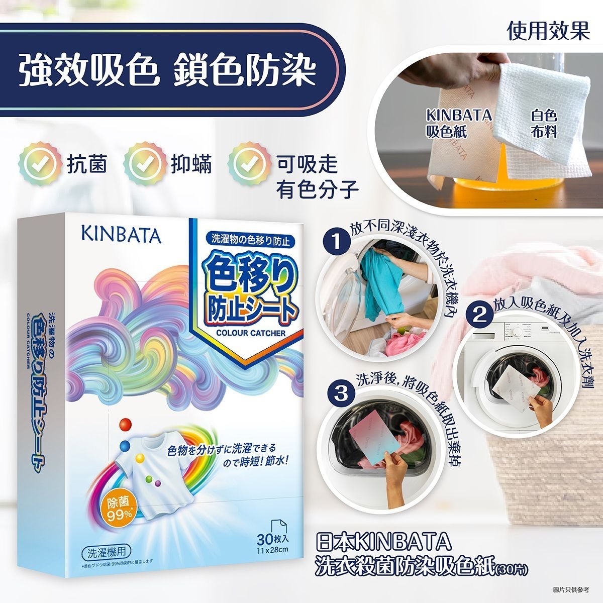 《限時預購》Kinbata防染色洗衣片(一套10盒)