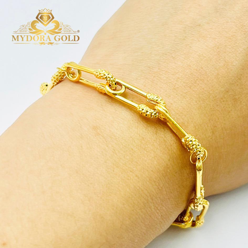 MYDORA Rantai Tangan Fesyen Safety Pin Link l EMAS 916/22K