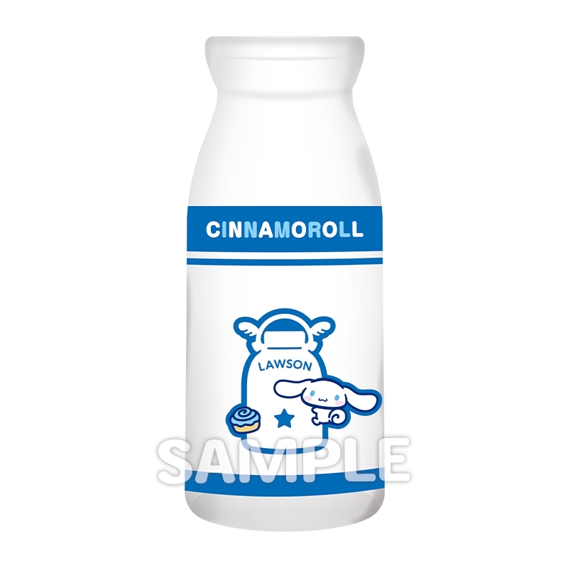 Sanrio x Lawson Milk bottle glass + coaster set (cinnamonroll) [@Loppi・HMV limited]