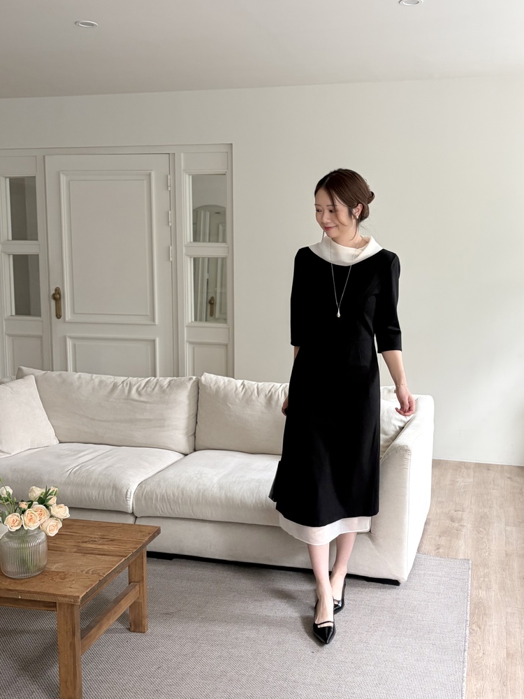 Therese Scarf Dress (Black)