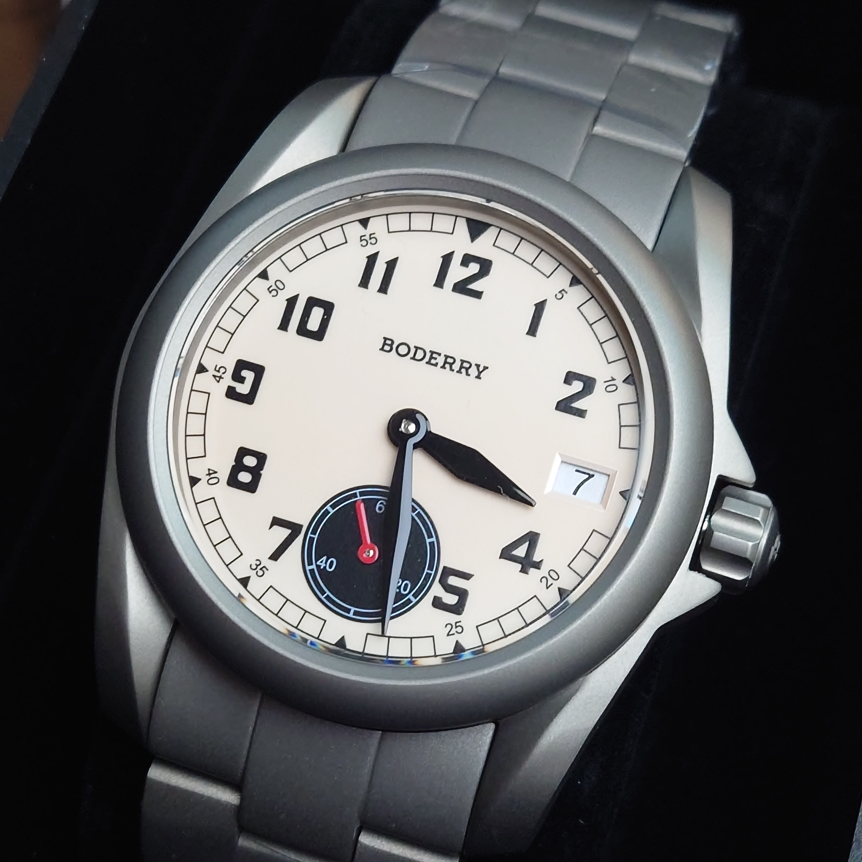 Boderry VOYAGER 72-Hours Titanium Automatic -  BD-A19T-02 Cream Full Lum