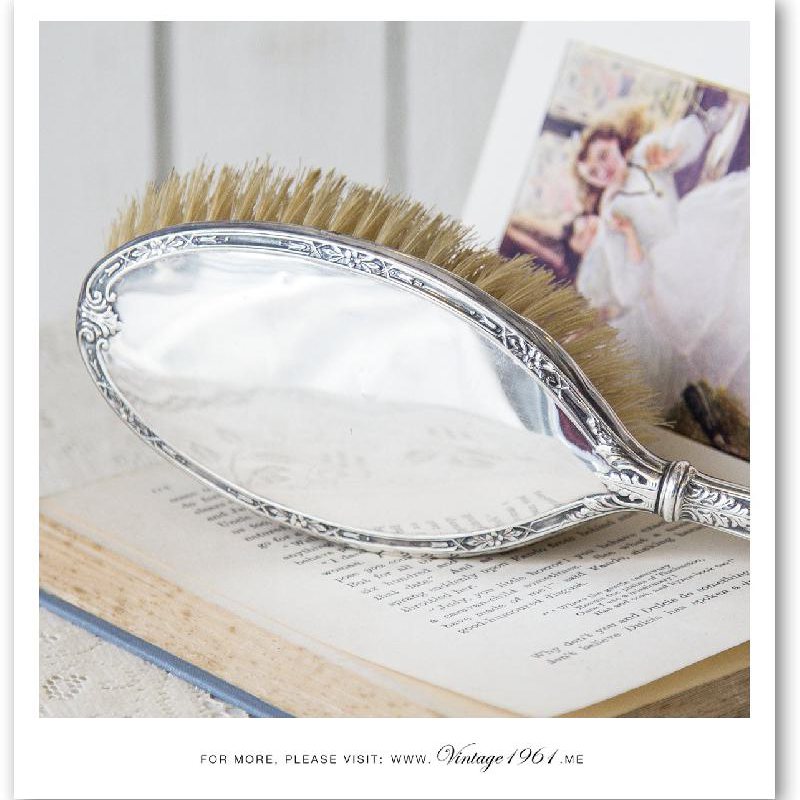 1950s Silver Tone Brush x Mirror x Ring Box Set (CA257)