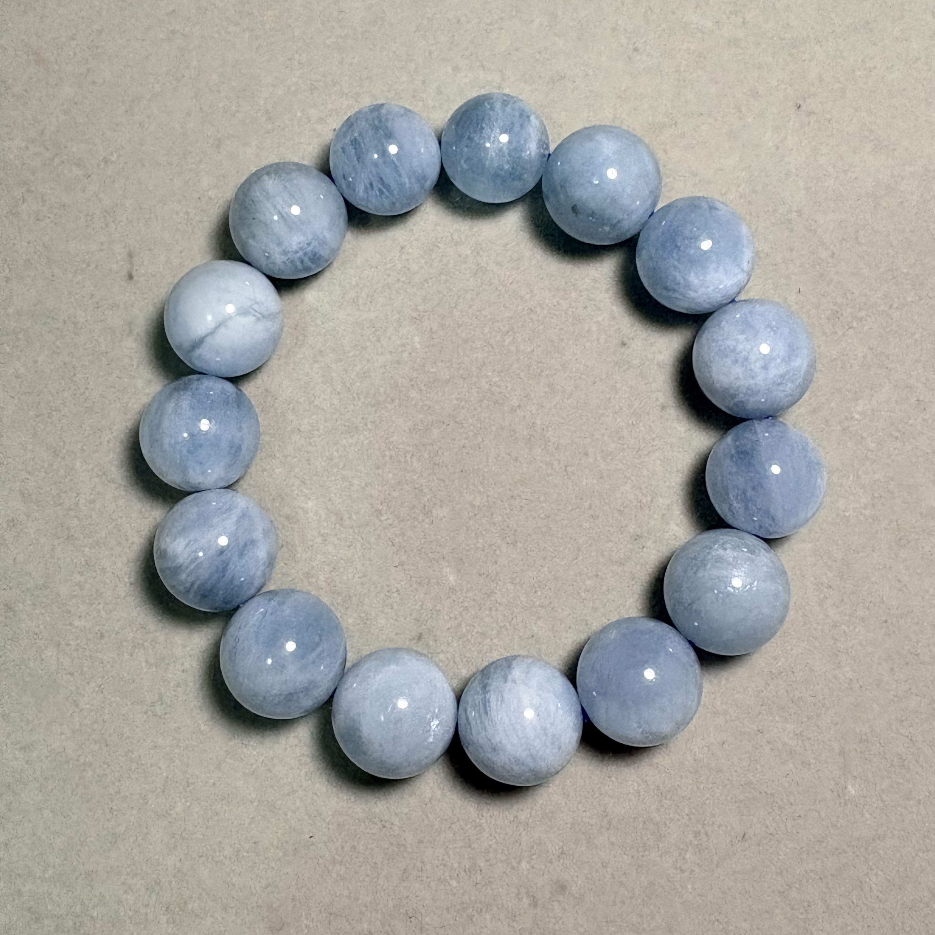 15mm海藍寶天然晶石手串No.4061