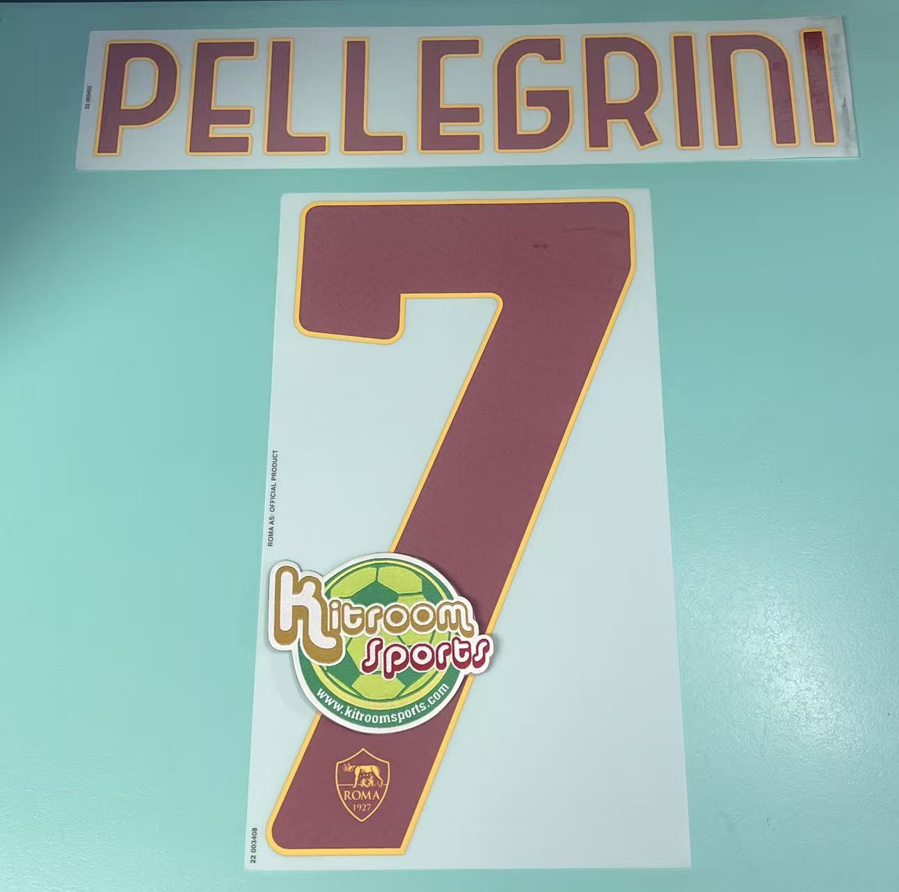 2021-23 Roma Away Nameset #7 PELLEGRINI