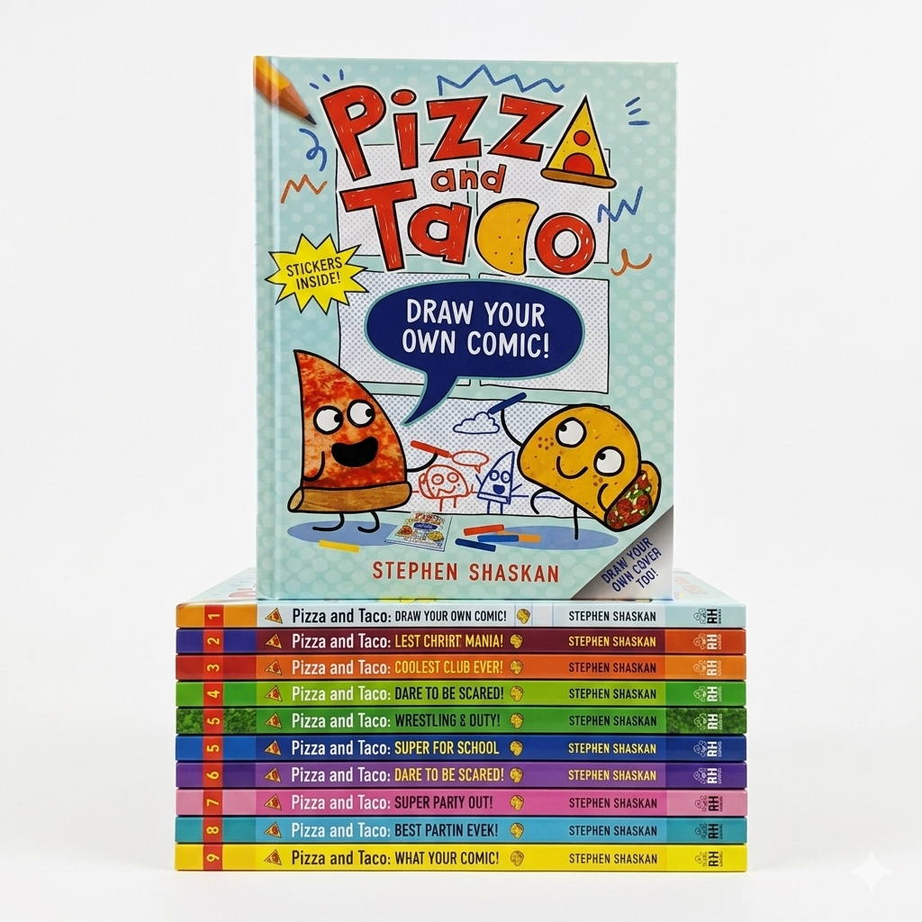 Pizza and Taco 10 books hardcover 披薩餅與玉米片  全彩漫畫系列 10本  B427	