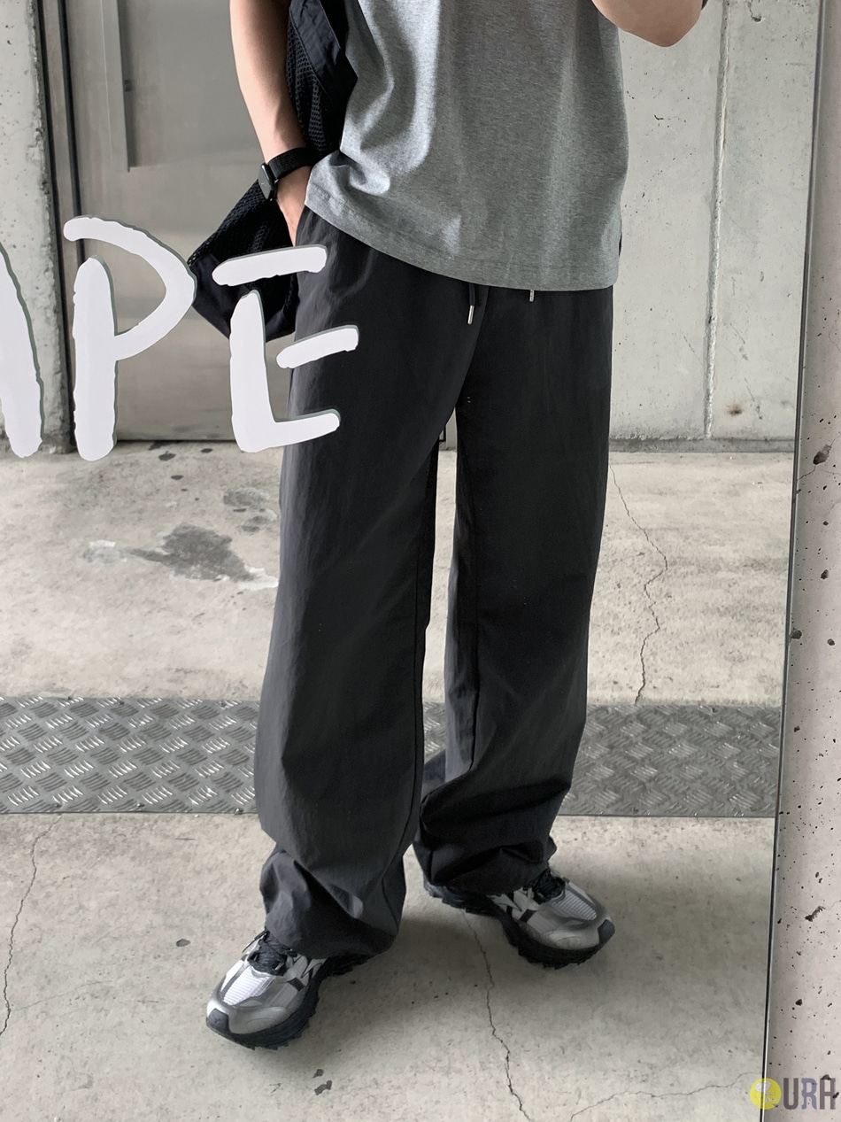 【100%保證韓國直送】[1+1 EVENT] 韓系 2-WAY 涼感尼龍生活防水寬鬆束繩褲 👖 [8 color] RL114963