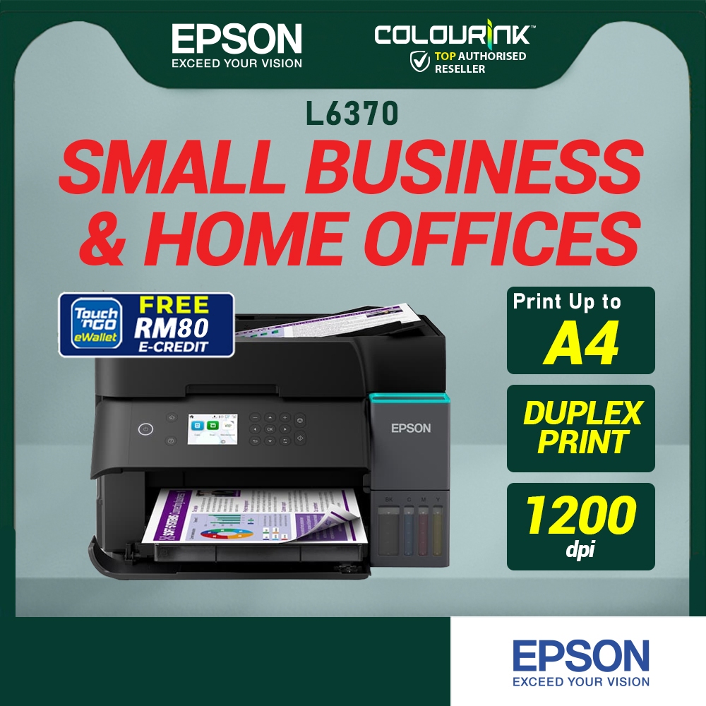 Epson EcoTank L6370 A4 Wireless 3 in 1 Refill Color Ink Tank Printer ADF Mobile Print similar L3250 T720DW GX7070 L6270