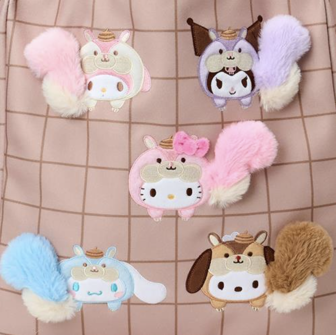 Sanrio 松鼠系列 立體蓬鬆尾巴 單肩袋