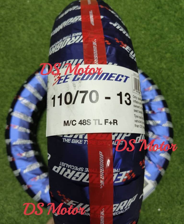 Eurogrip Tayar Rim 12 13 14 15 17 Inci Bee Connect Tyre 110/70-13 120/70-13 130/70-13 150/70-13 120/70-15 90/80-14 100/80-14 70/90-17 80/90-17 90/80-17 140/70-17