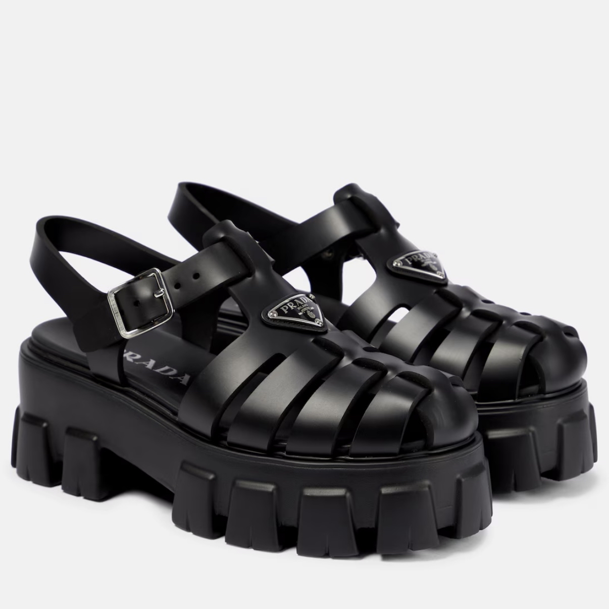 Prada Monolith platform sandals size:38