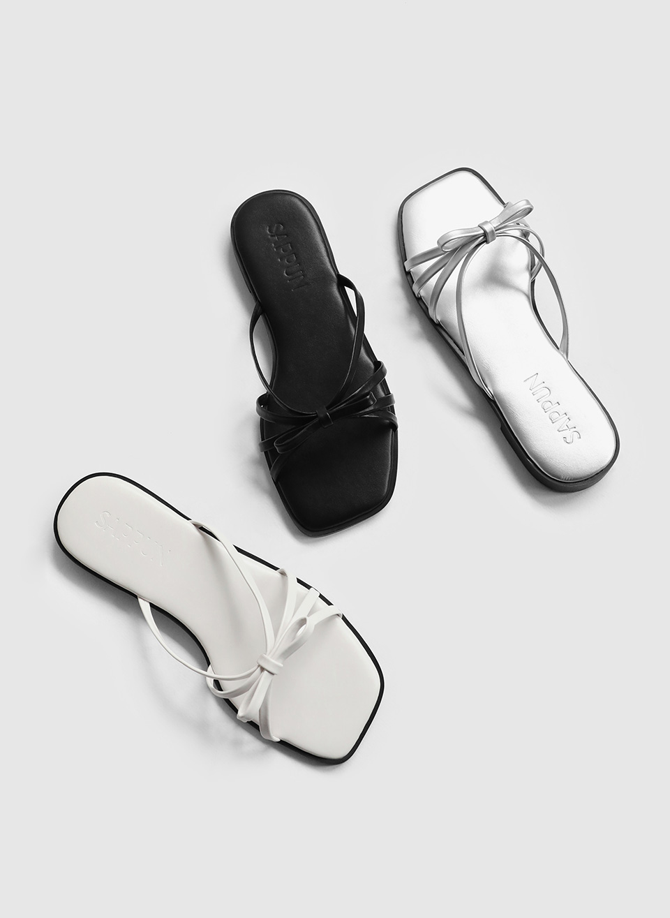 [代購] Sappun Raperin Ribbon Slippers (1cm)