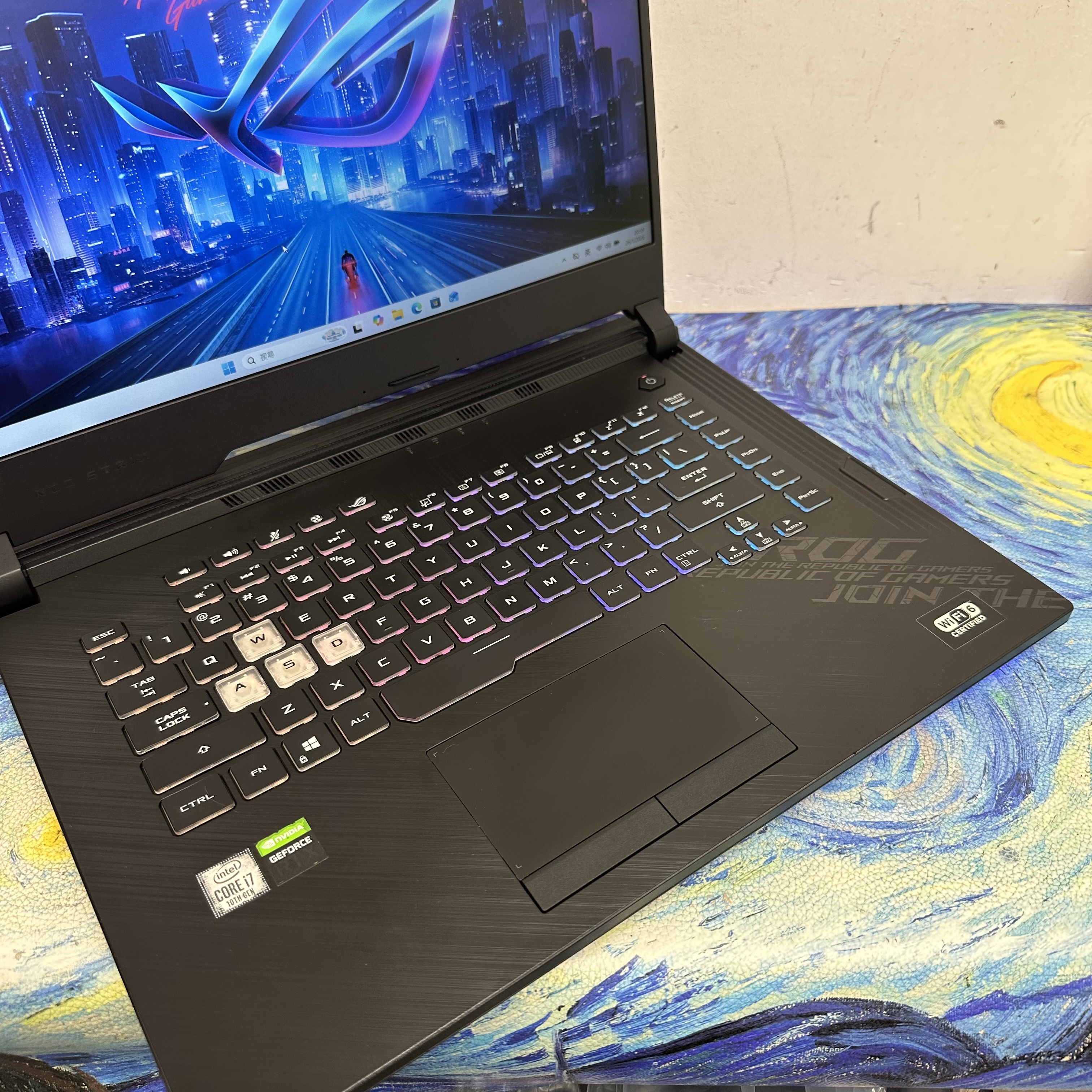 （頂級華碩ROG RTX電競機🔥)ASUS ROG i7-10750H/16GB Ram/512GB SSD/RTX2070獨立顯示卡/144Hz/  Laptop / Gaming Notebook/ PC / Gaming Laptop / Movie / Netflix / YouTube / Win11
