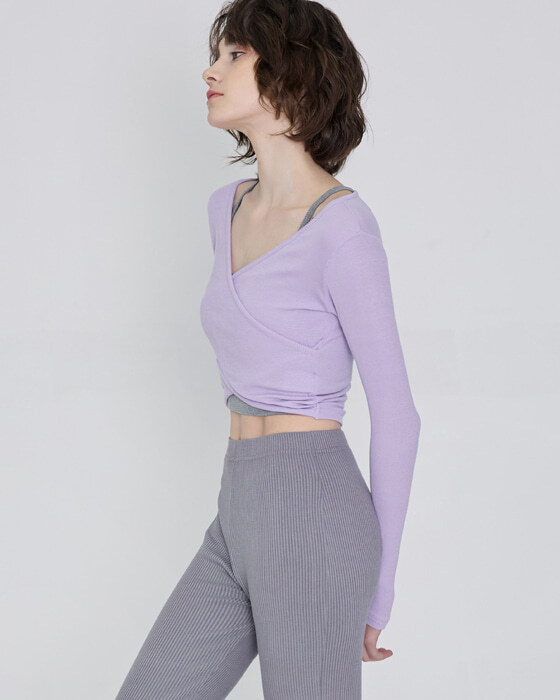 【Two-way wear】預購_DEVI-T0041 Curve Wrap Crop Top by Devi wear