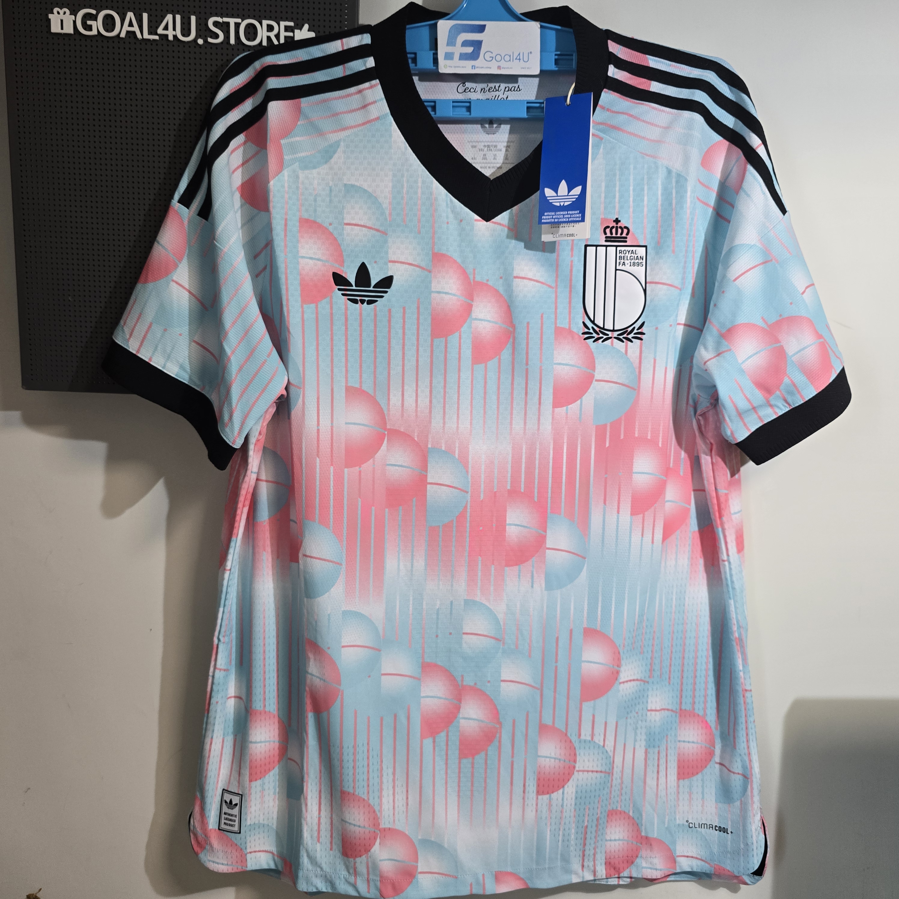 🧊揉合經典復古與現代美學 Adidas Belgium 比利時 2025-26 作客球員版球衣 (可加印字章) JM8382