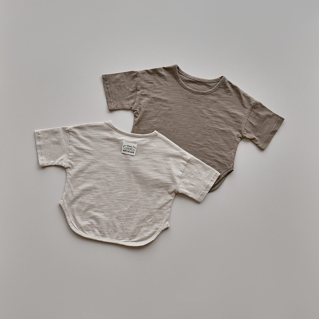 DOTTODOT 竹節紋理純色T恤