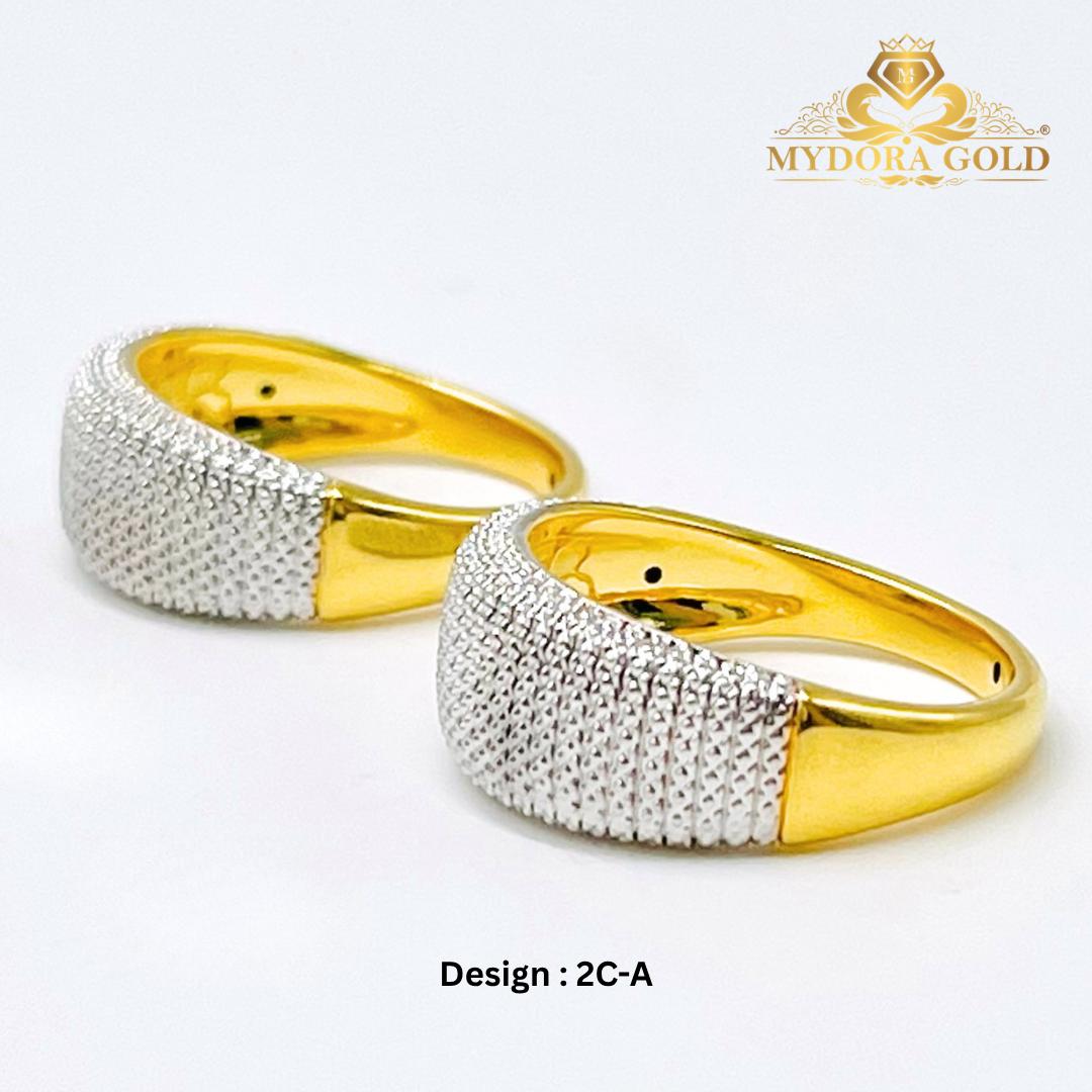 MYDORA Cincin Mini Siciliaa Diamond Cut (5G) l EMAS 916/22K