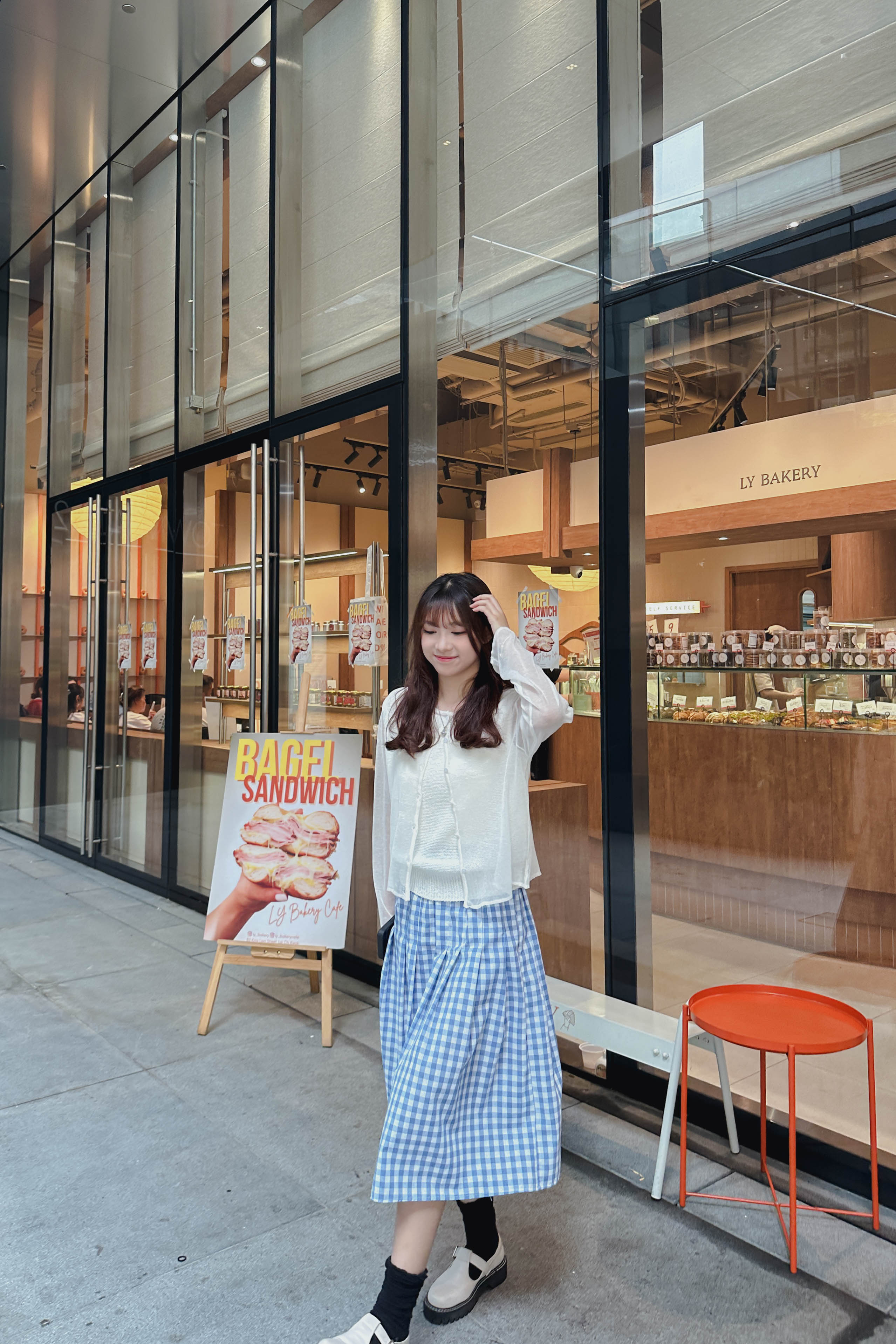 夏日女孩打褶格仔裙 (兩色入)