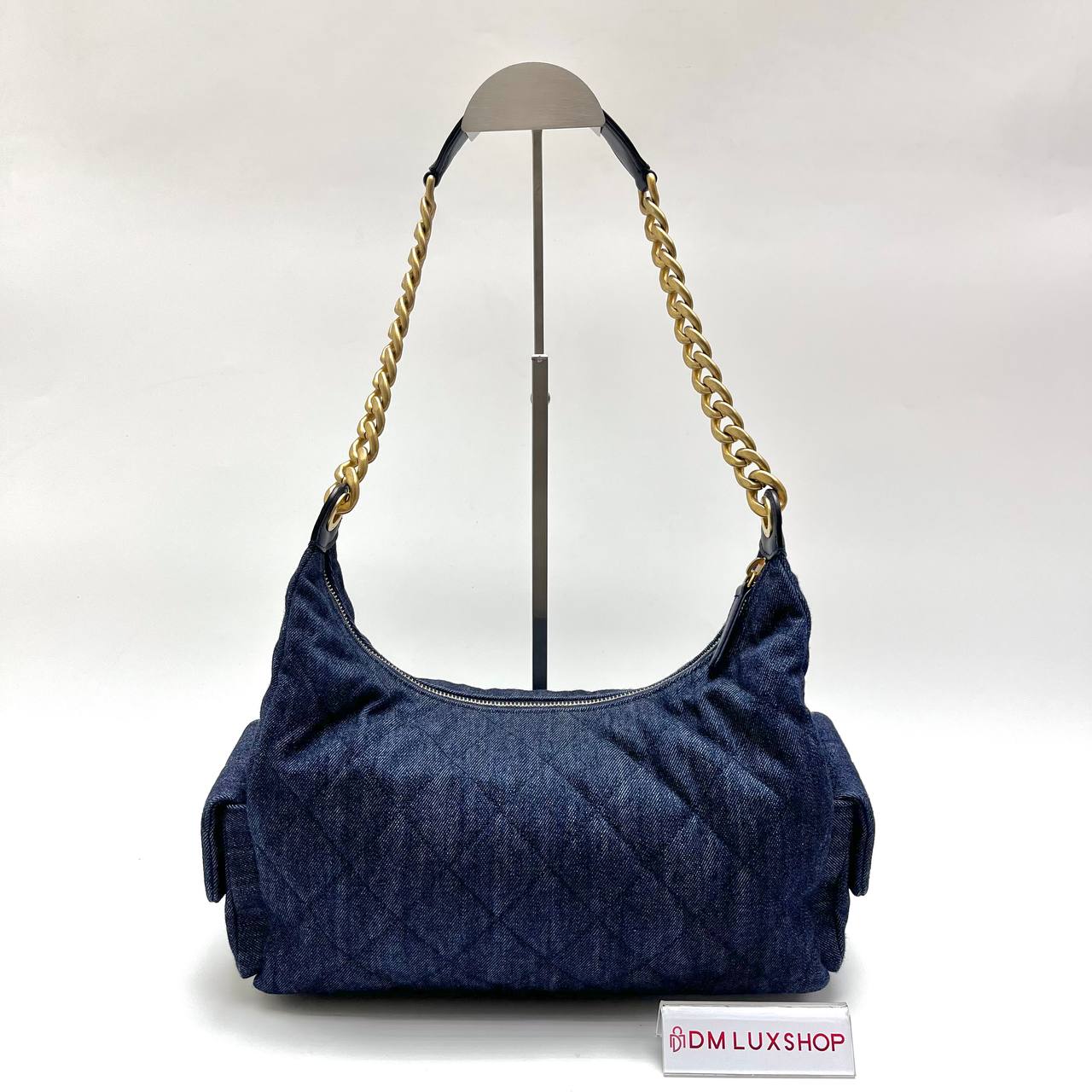 Chanel 25C Blue Denim Hobo Bag GHW (Microchip)