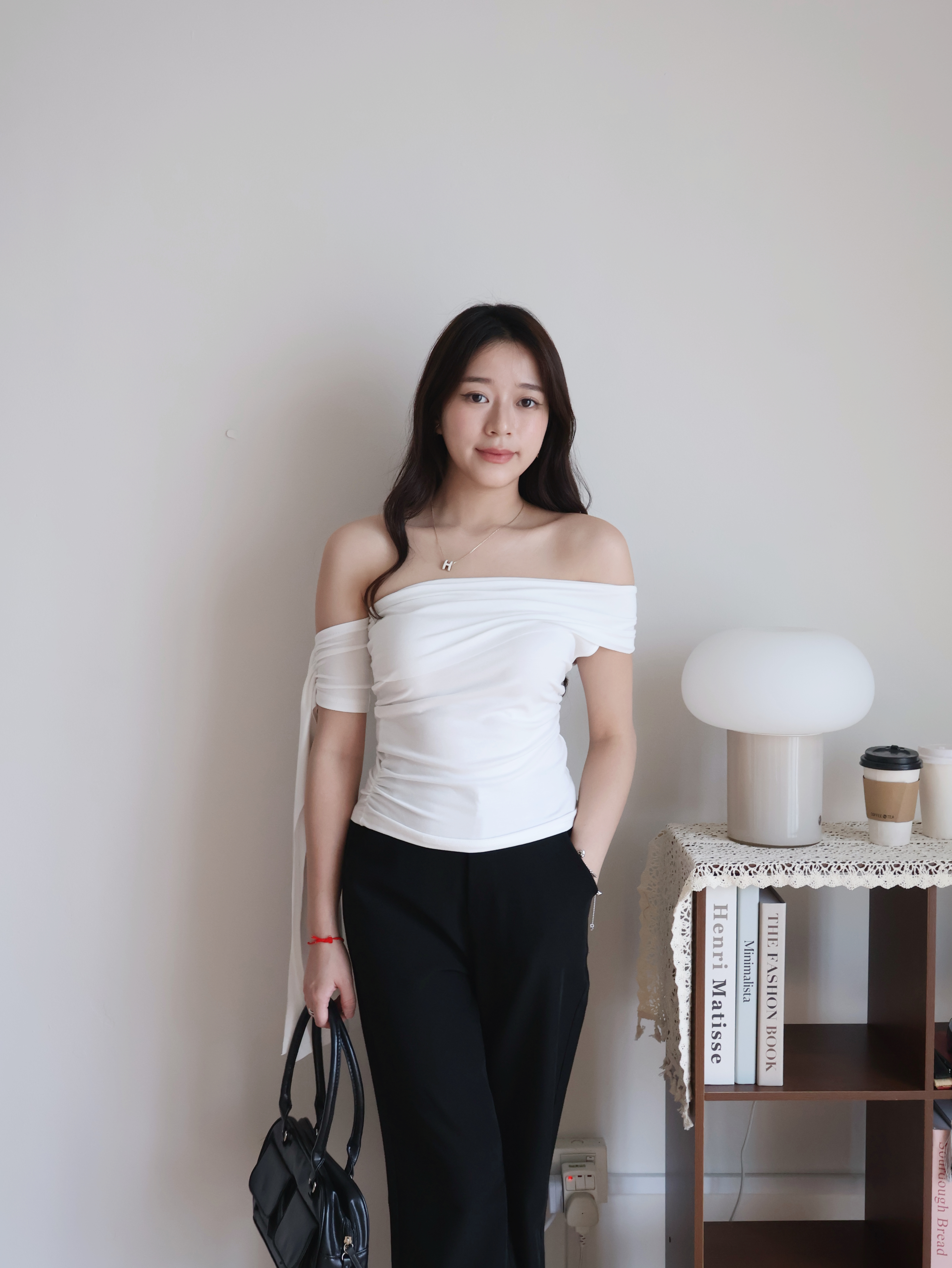 Arthur Off Shoulder Shirt | White
