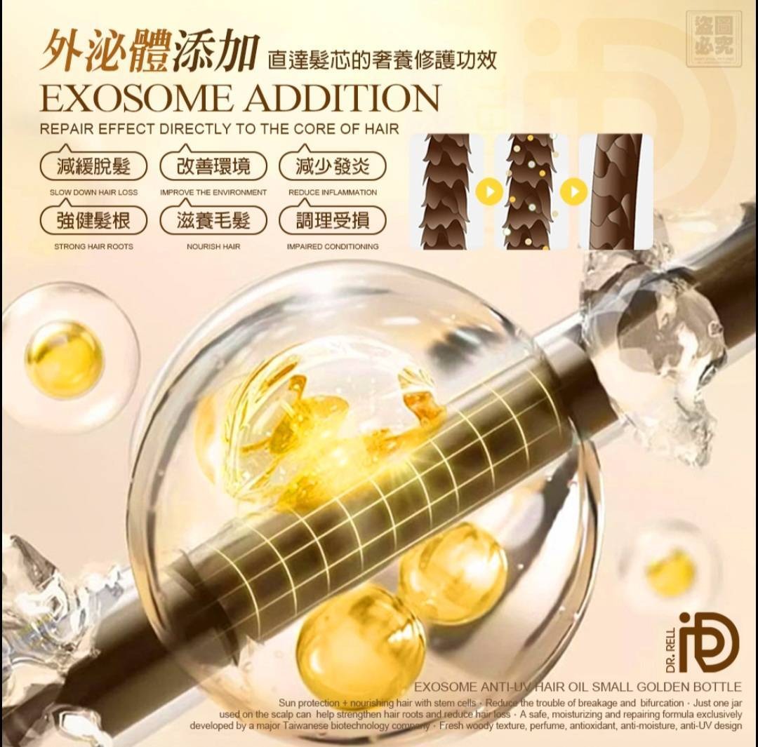 YW260716 - Dr.Rell-外泌體抗UV護髮油小金瓶
