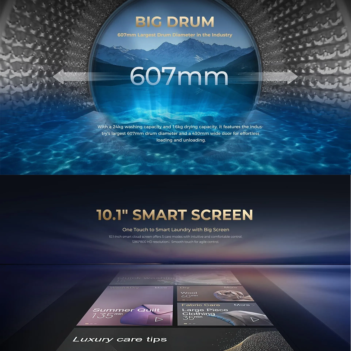 Haier 24kg/13kg Duo Drum Washer Dryer (HWD240-BD12LGNU1)