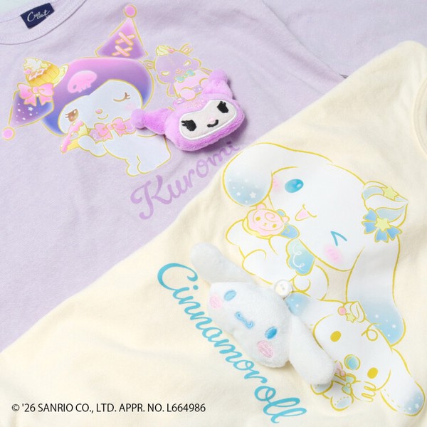 🆕【⭐訂購⭐】🇯🇵日本直送 #Sanrio 印花 A-Line 長袖Tee(附可拆式吉祥物)［2款選］🌀 [ELAA-0279][260216]