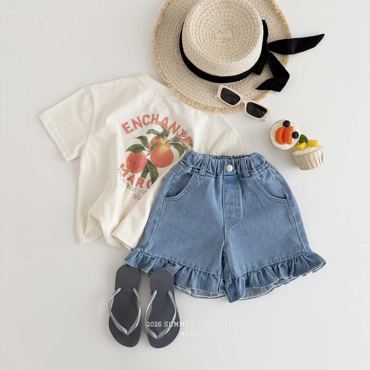 Frill 5-Part Denim Pants