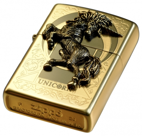 Zippo - ZBT-1-32A /ZA-1-32A 韓版 獨角獸（金色）防風打火機 | ZIPPO 指定授權經銷商 | 美國製造 | 收藏