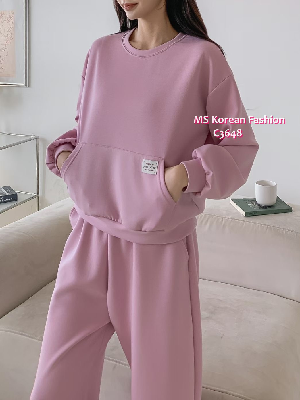 C3648 韓國🇰🇷淨色衛衣