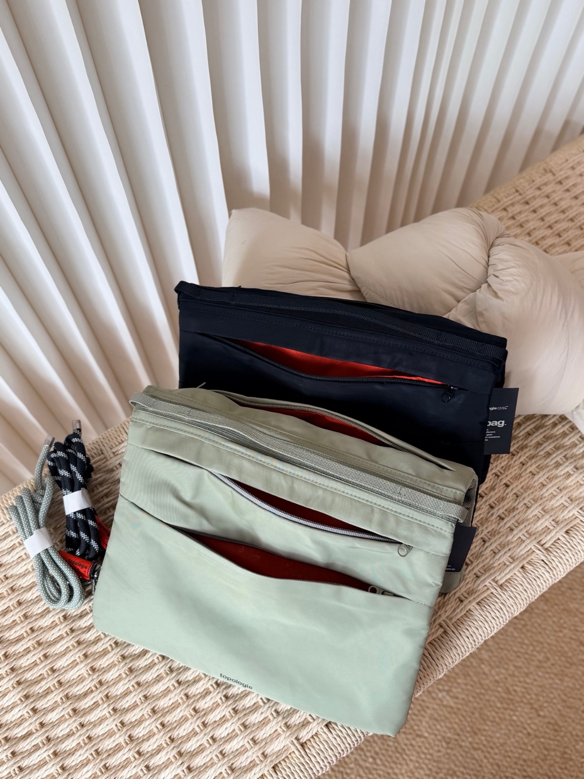 限時包郵。TOP~4款功能袋 耐磨尼龍布料+復古編織繩肩帶