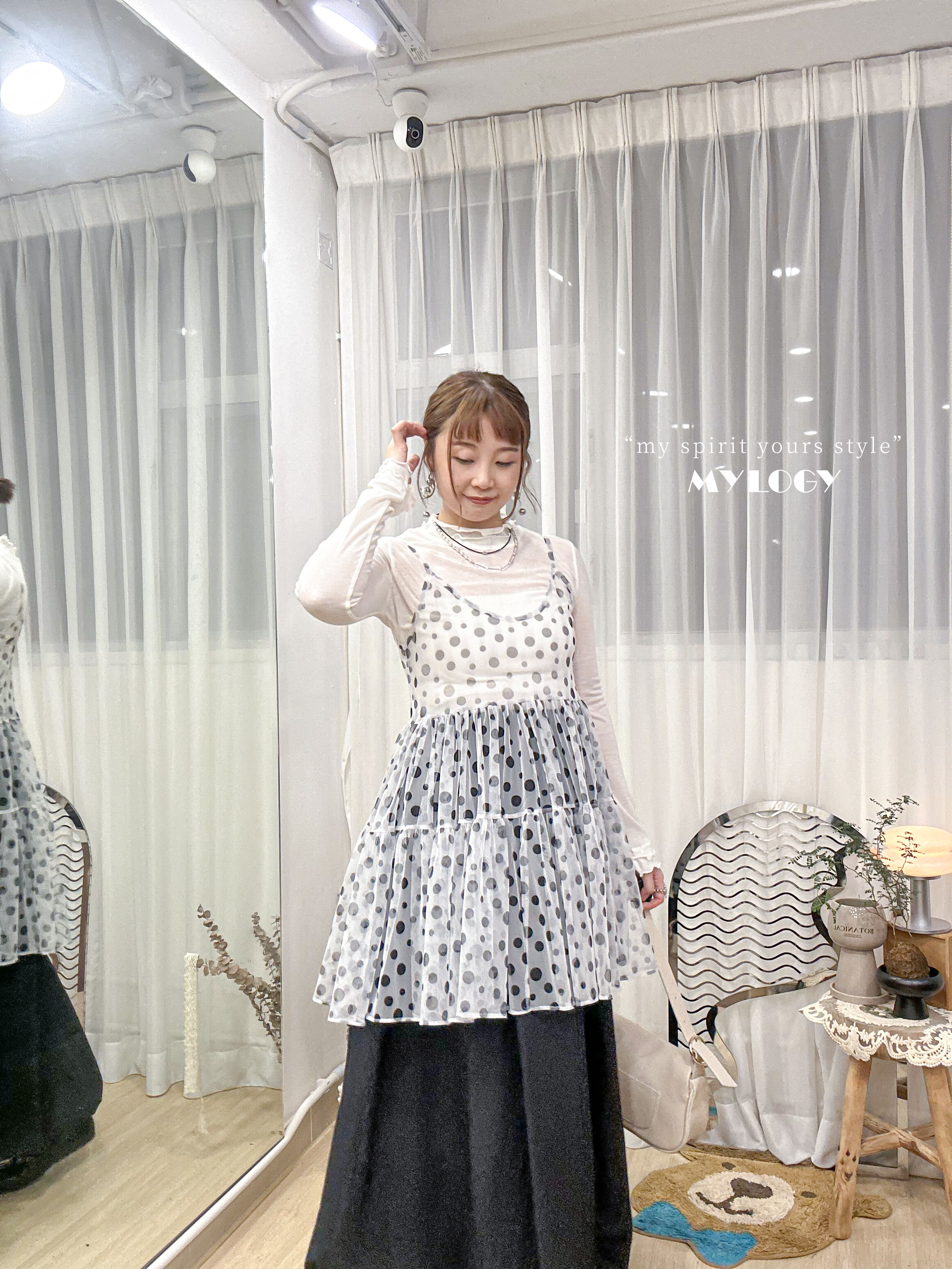 Sun Shine 活力感～波點外搭連身裙 BY0002