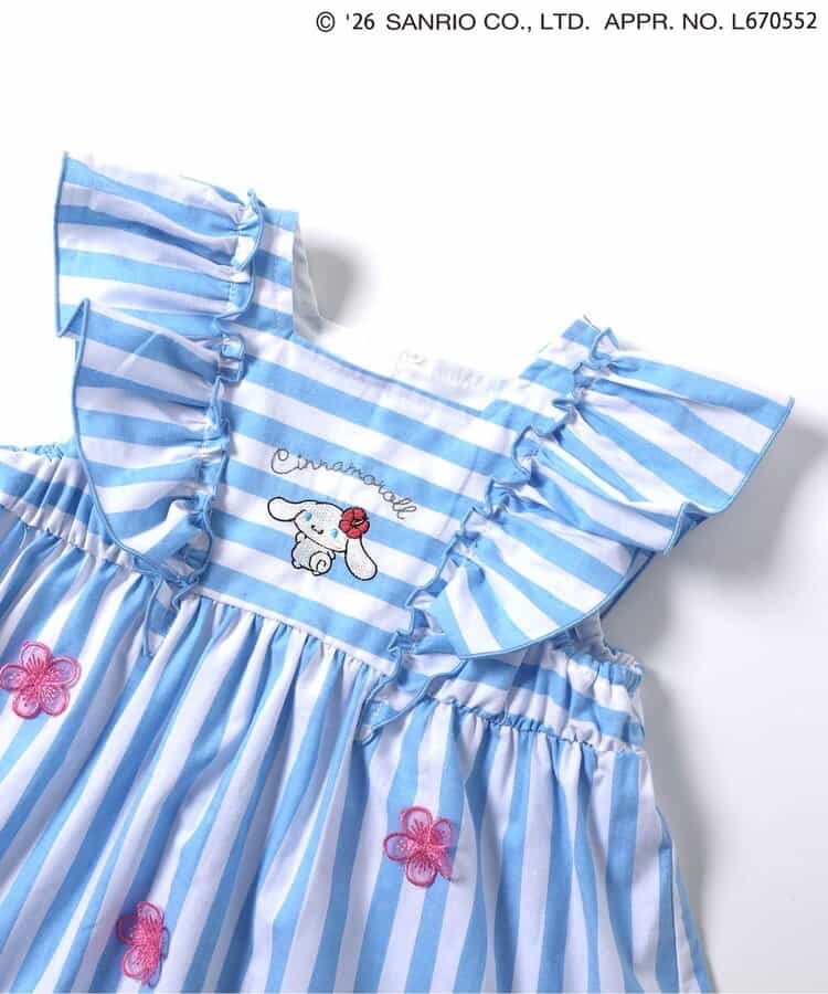 🇯🇵預訂 日本直送🇯🇵Apres les cours x Sanrio系列兩色人物刺繡蕾絲花卉荷葉邊條紋上衣