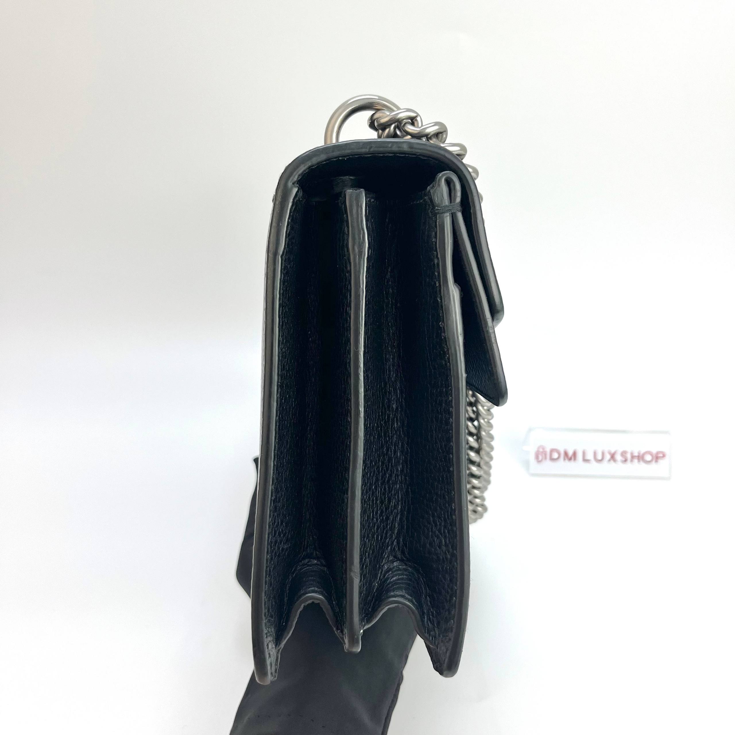 Gucci Black Dionysus Medium Shoulder Bag SHW