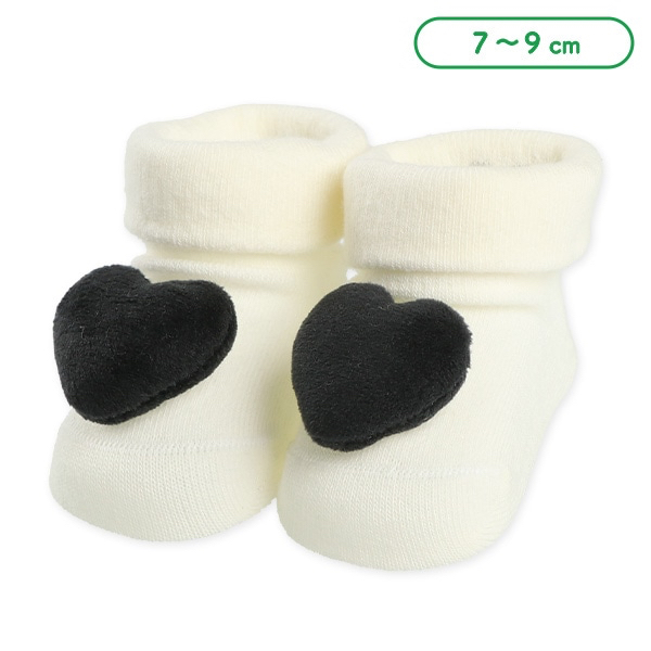🇯🇵預訂 日本直送🇯🇵黑色心心新生兒立體公仔襪子