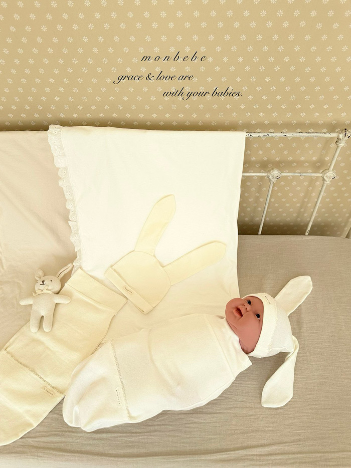 🇰🇷Monbebe newborn包被+帽