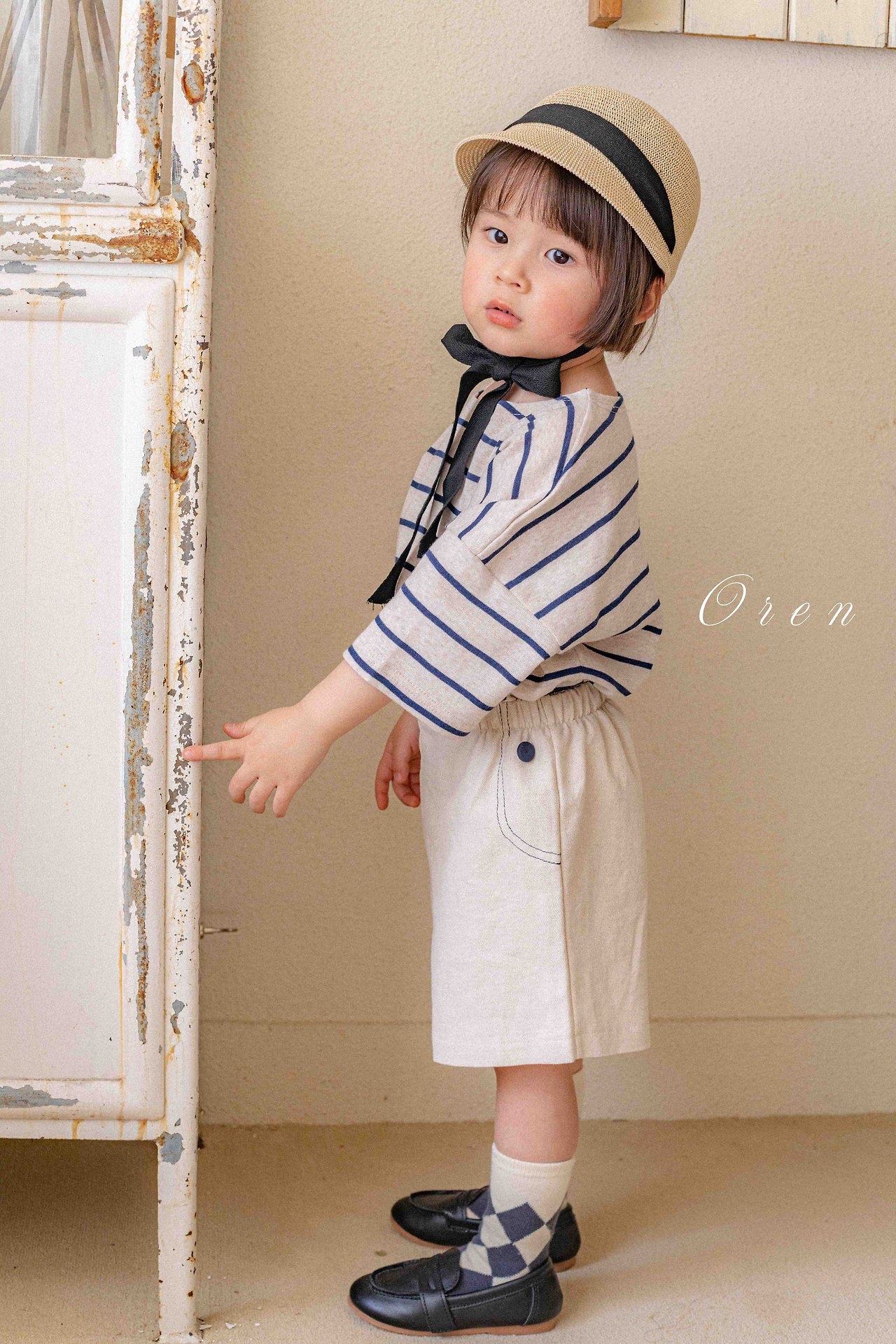 ☀️預訂 韓國直送☀️🇰🇷Oren Claire ST兩色條紋薄紗短袖包屁裙/上下套裝