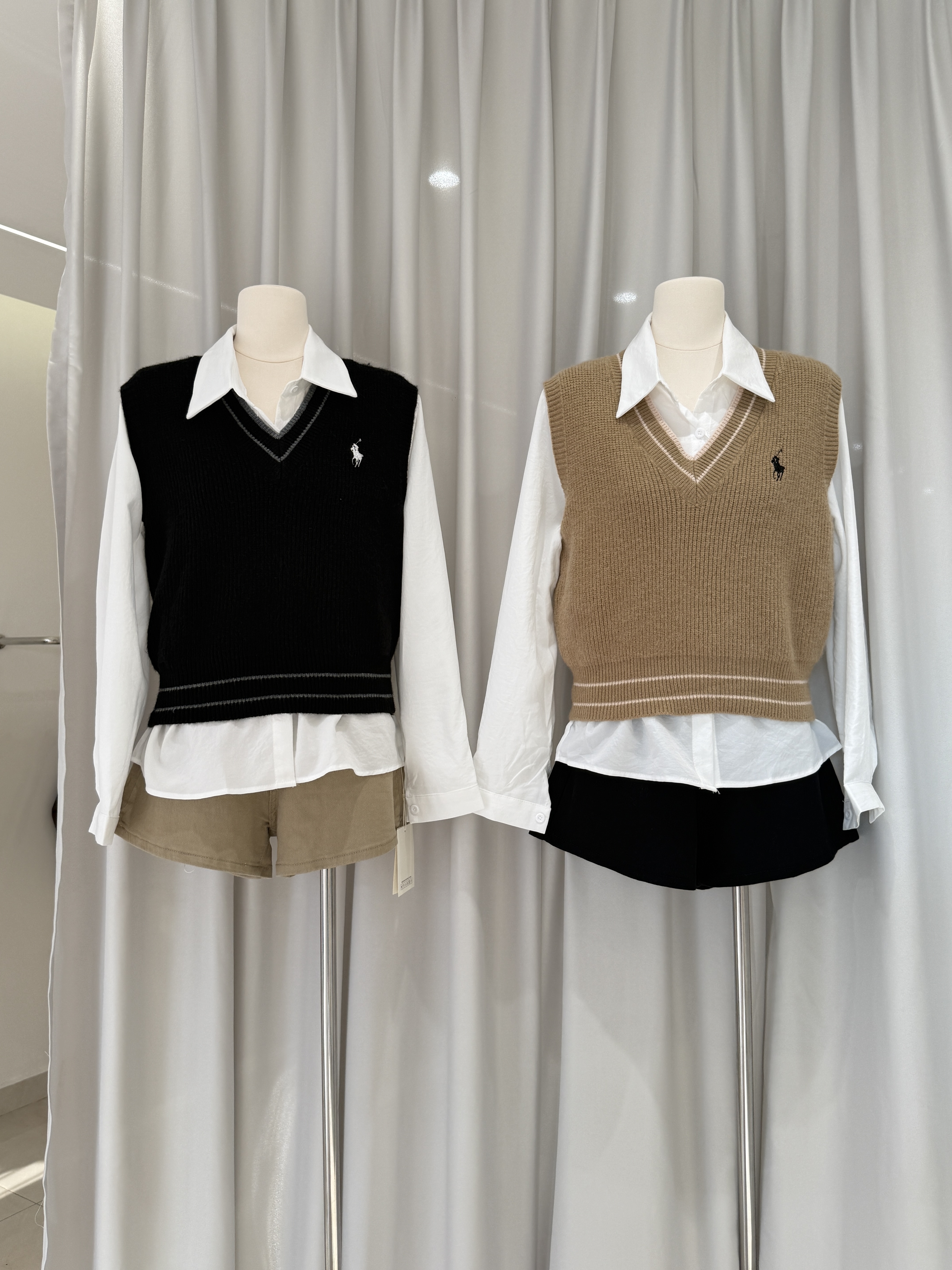 6551 韩系学院风假两件长袖