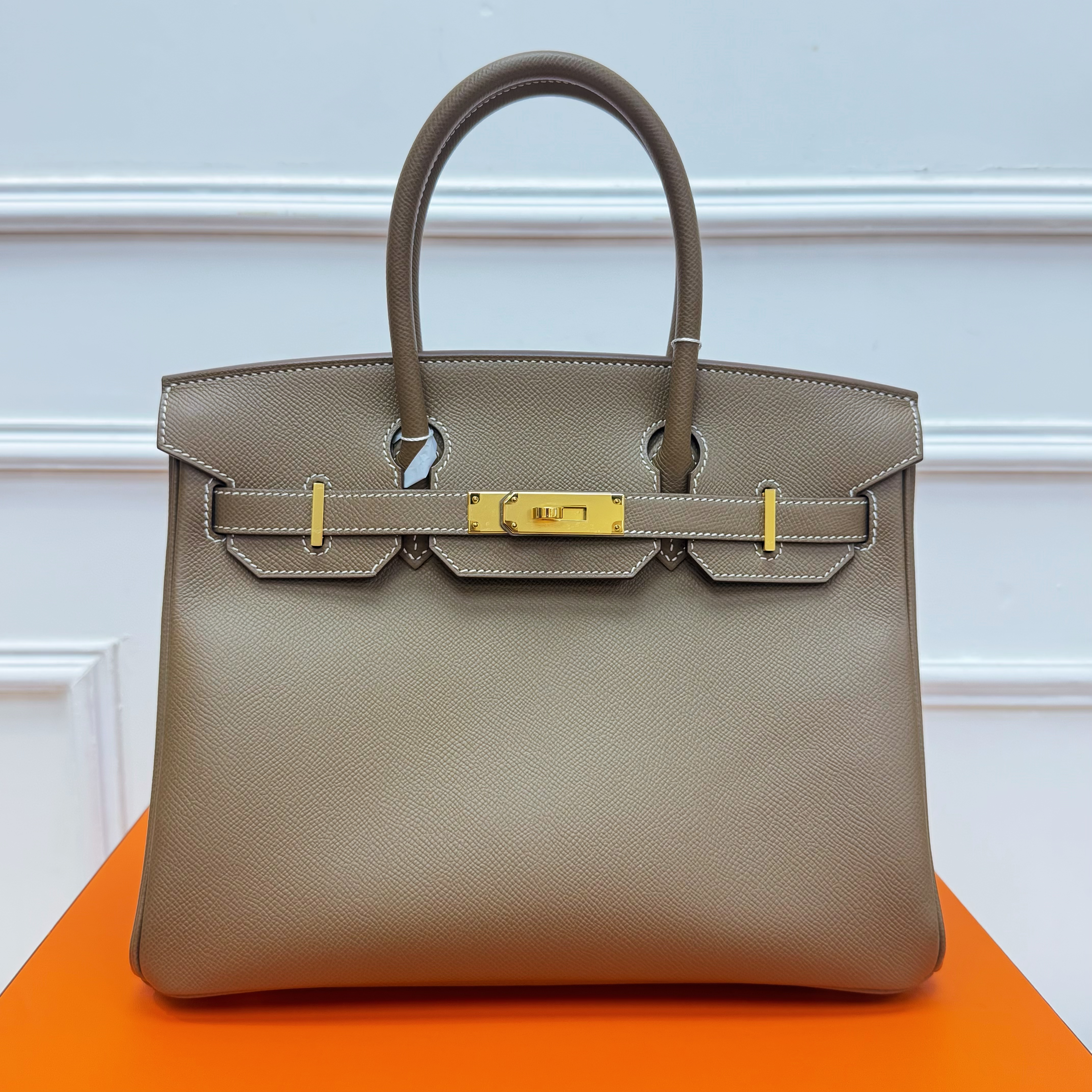 Full set Hermes Birkin 30 大象灰 金扣 Y刻 閒置新