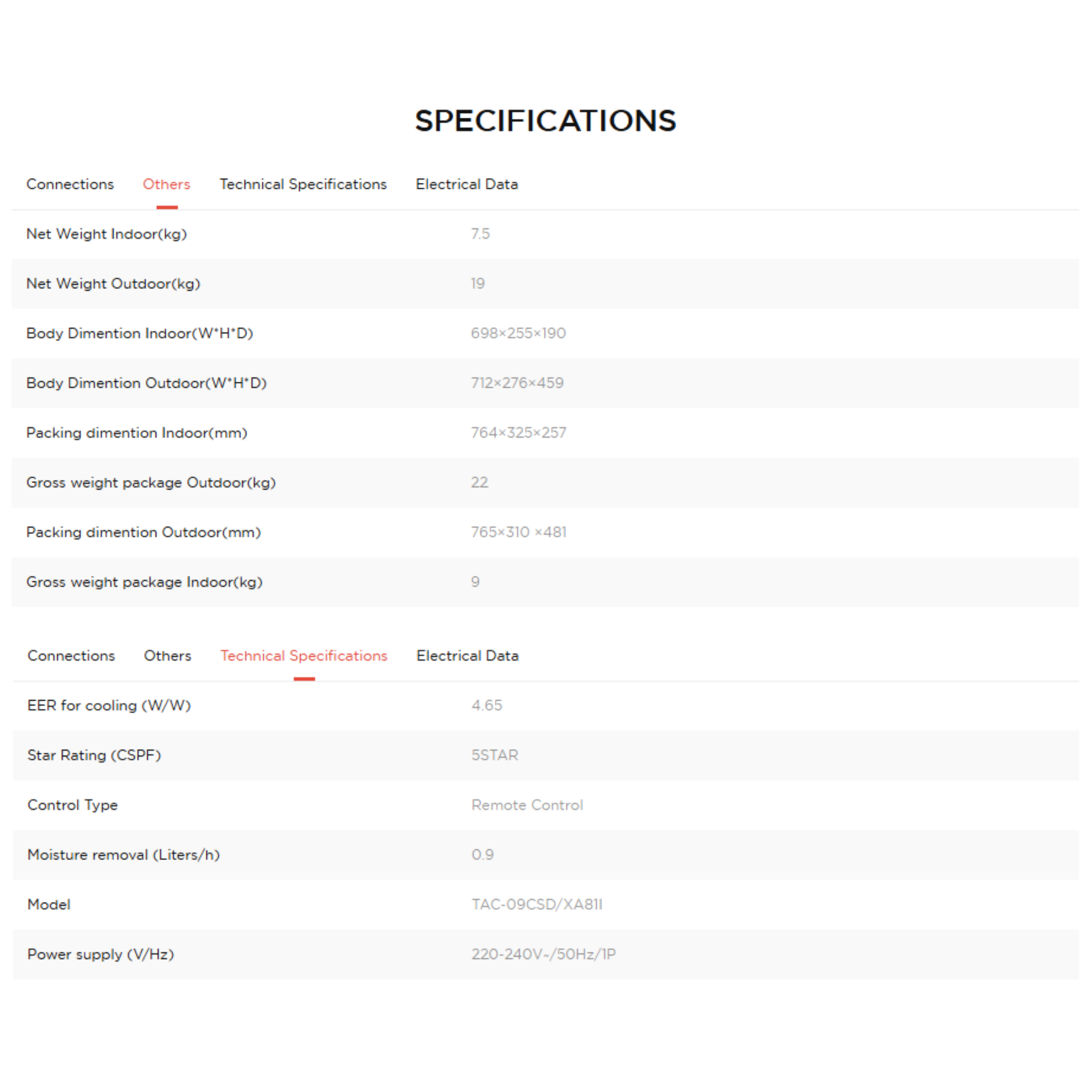 TCL 1.0HP Elite Series Inverter Air Conditioner (TAC-09CSD/XA82I)