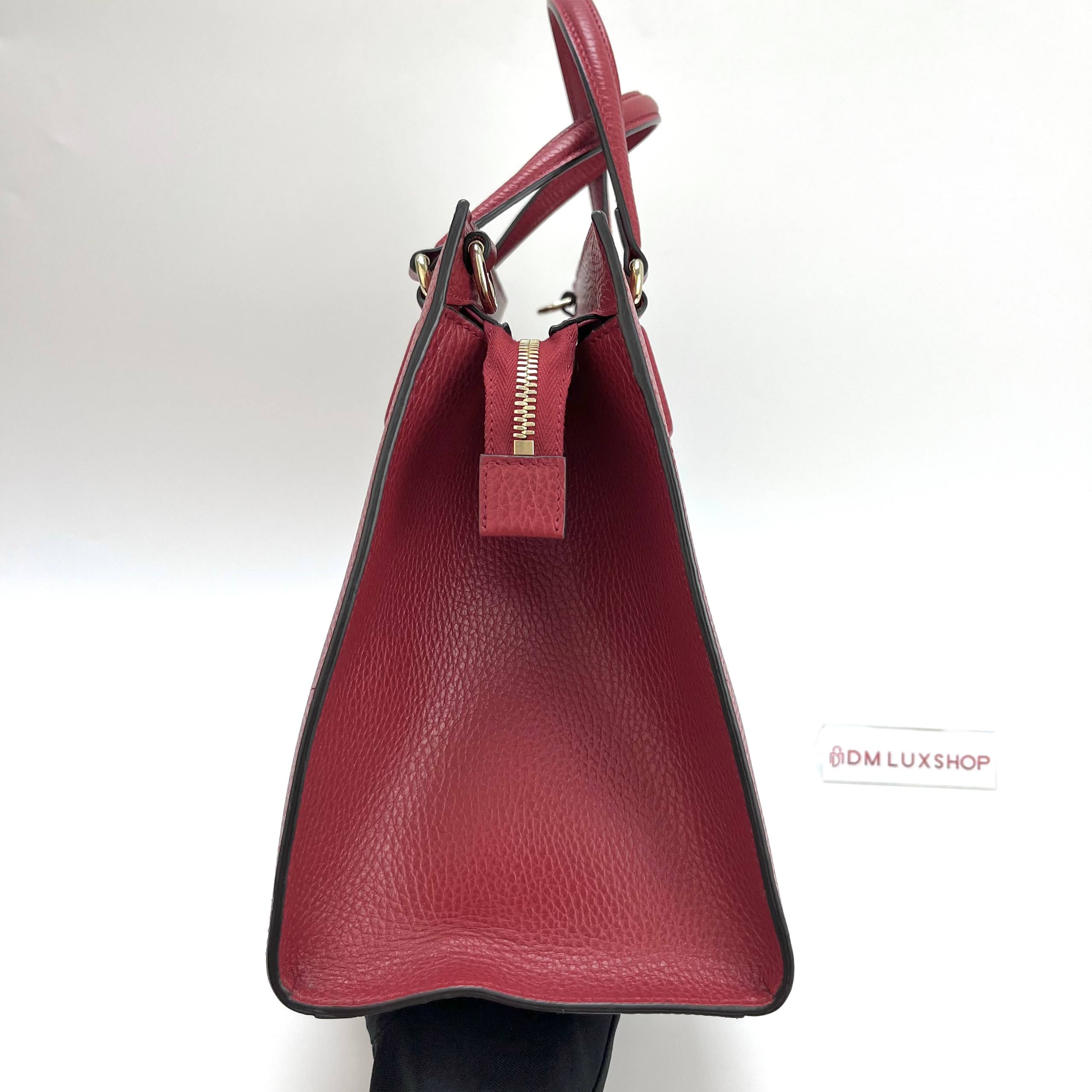 Gucci Red Interlocking GG Soho Top Handle Tote