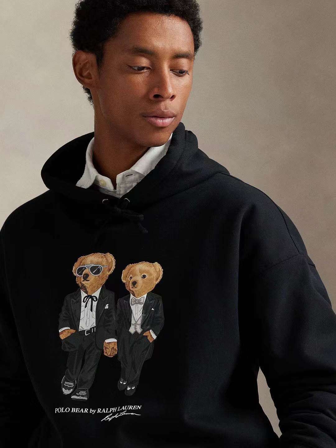 $280件.🐻 原單/P olo R alph Lauren 經典 Bear Hoodie型格紳士熊🐻 × 黑色連帽衛衣