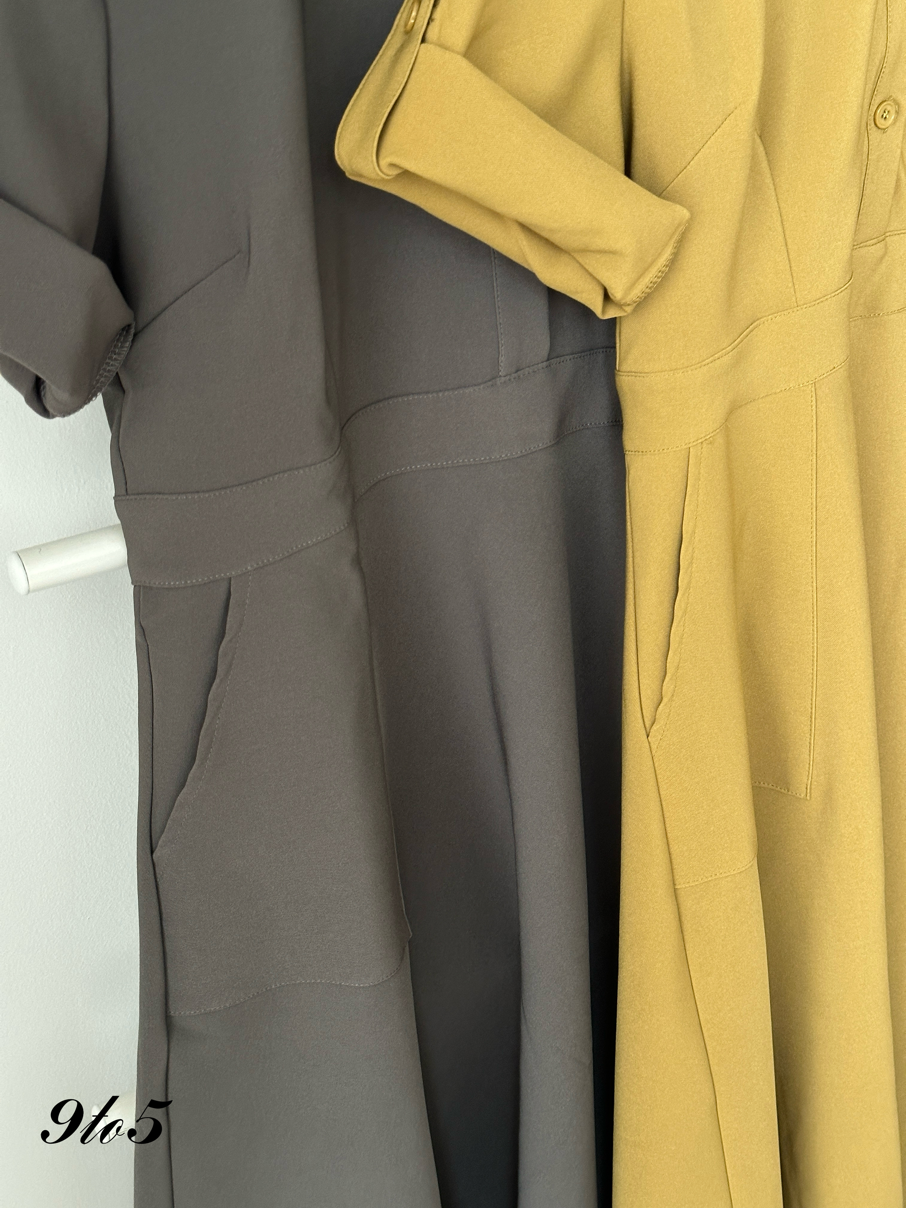 D2333 Short Sleeve Dress with Collar - 3 Colors