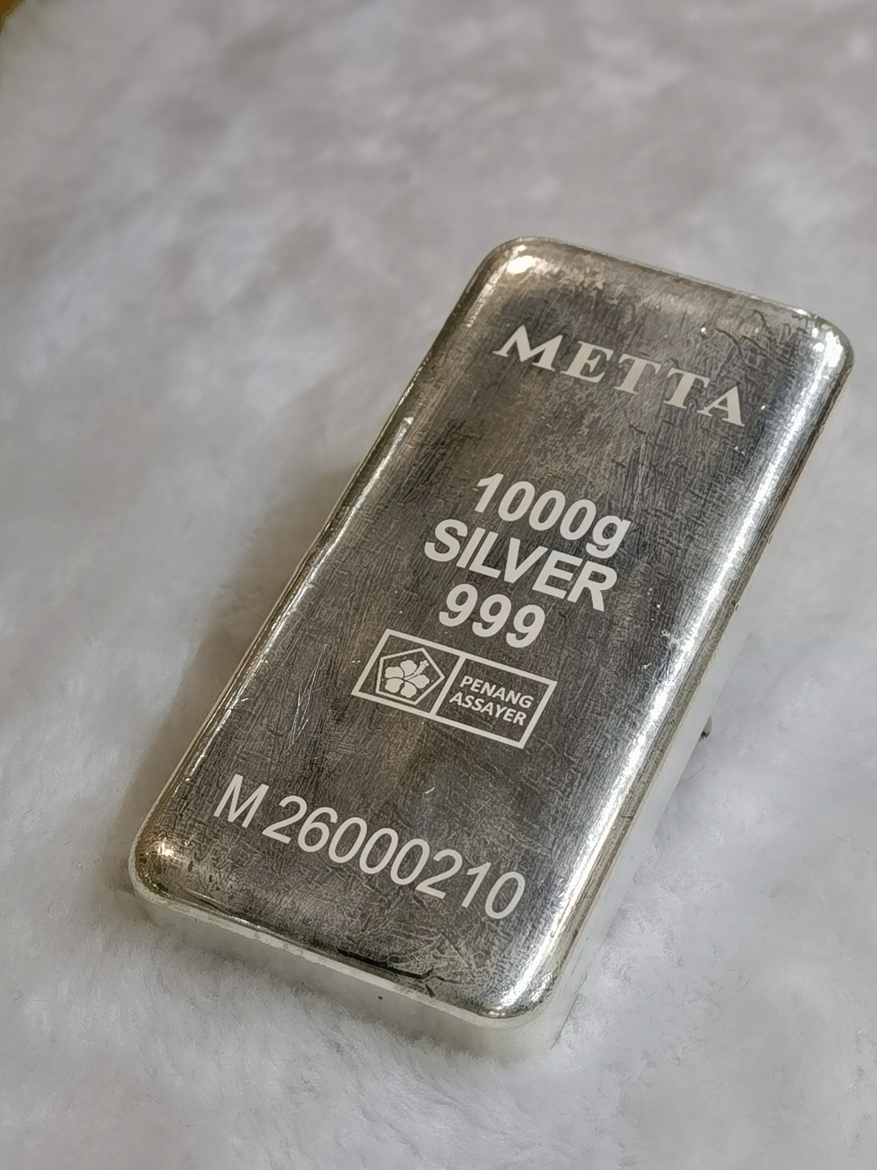 999.9 SILVER 1KG SILVER BAR 999.9 银 1KG 银条