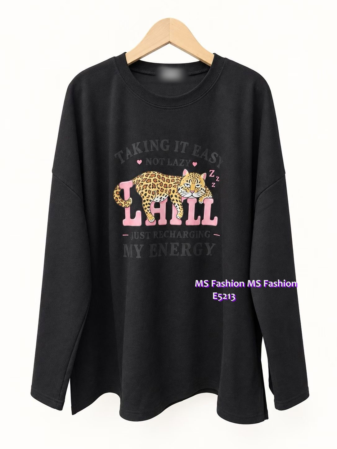 E5213 可愛老虎仔oversize tee