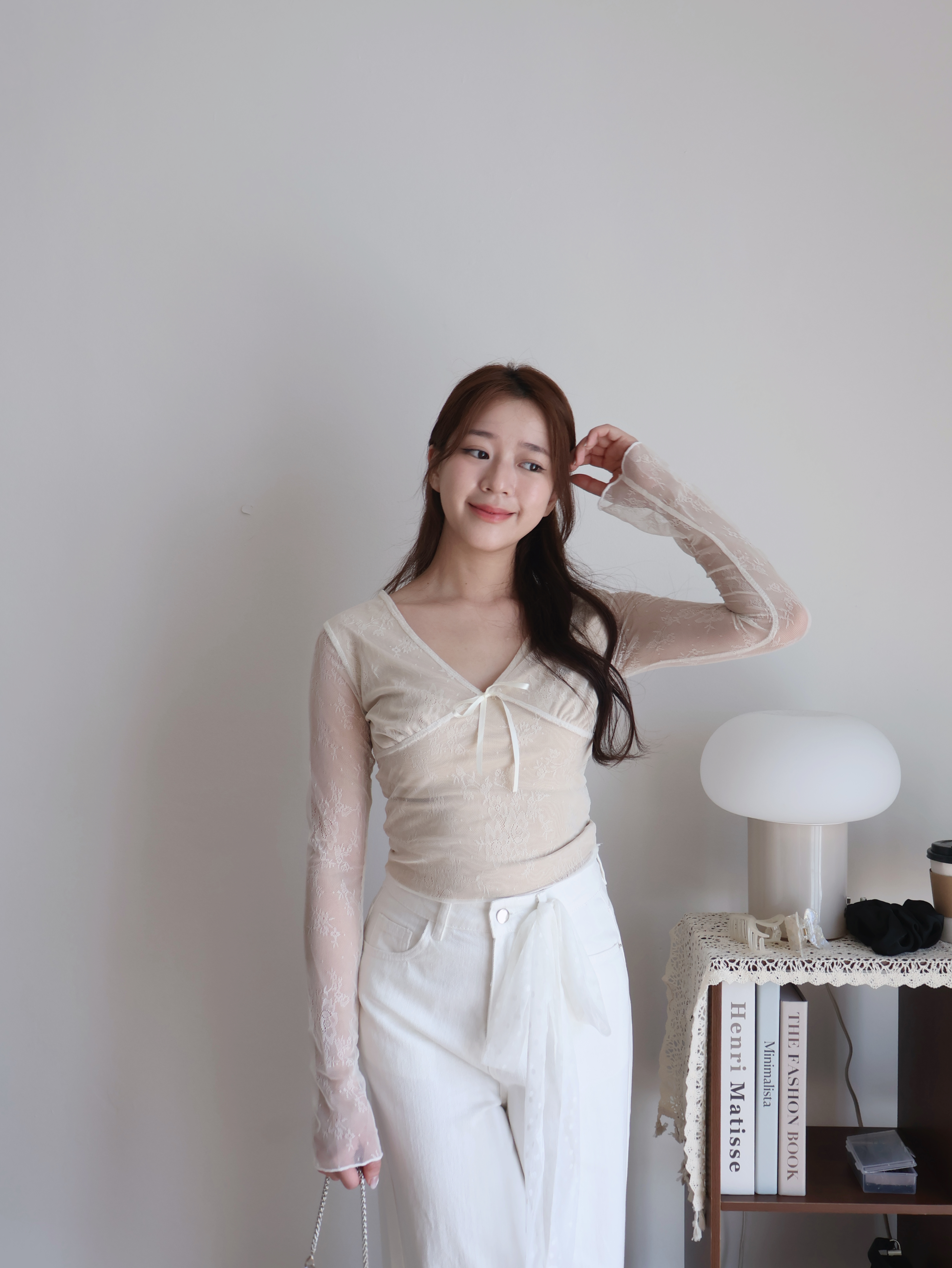 Tatia Lace Top | Cream