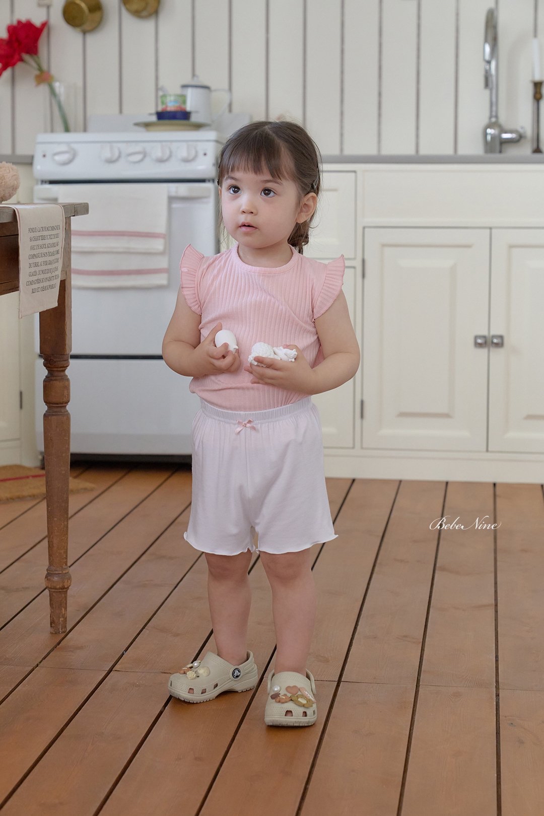 ☀️預訂 韓國直送☀️🇰🇷Bebenine三色絲帶荷葉邊彈性輕薄短褲