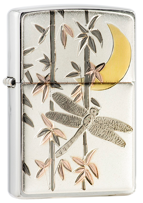 Zippo -日版 日本傳統風格-竹林蜻蜓 浮世繪蜻蜓繞竹 ZBT-5-82a / ZA-5-82a  防風打火機 | ZIPPO 指定授權經銷商 |美國製造 | 收藏