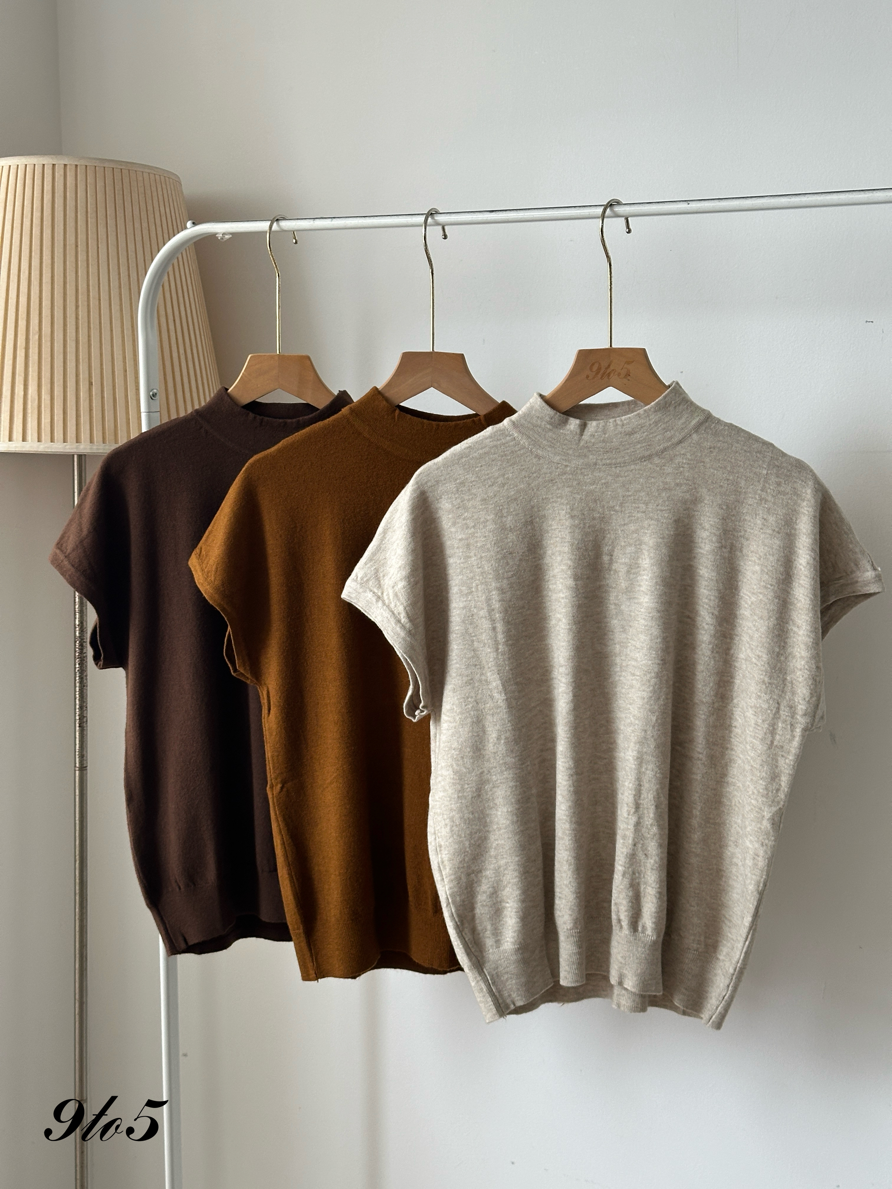 T3981 Mock Neck Knit Top - 5 Colors